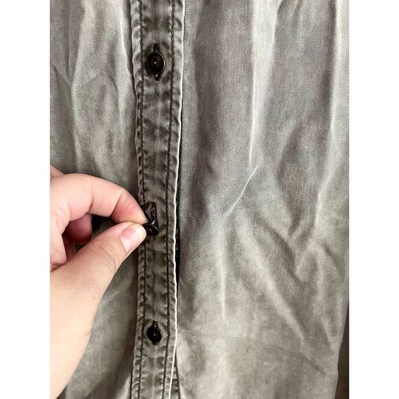 Express Gray Boyfriend Button Up - Picture 3 of 6